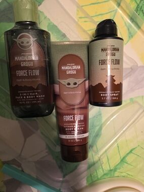Bath & Body Works Men’s "Force Flow" Bath Set. Wash, Spray & Lotion. Full Size